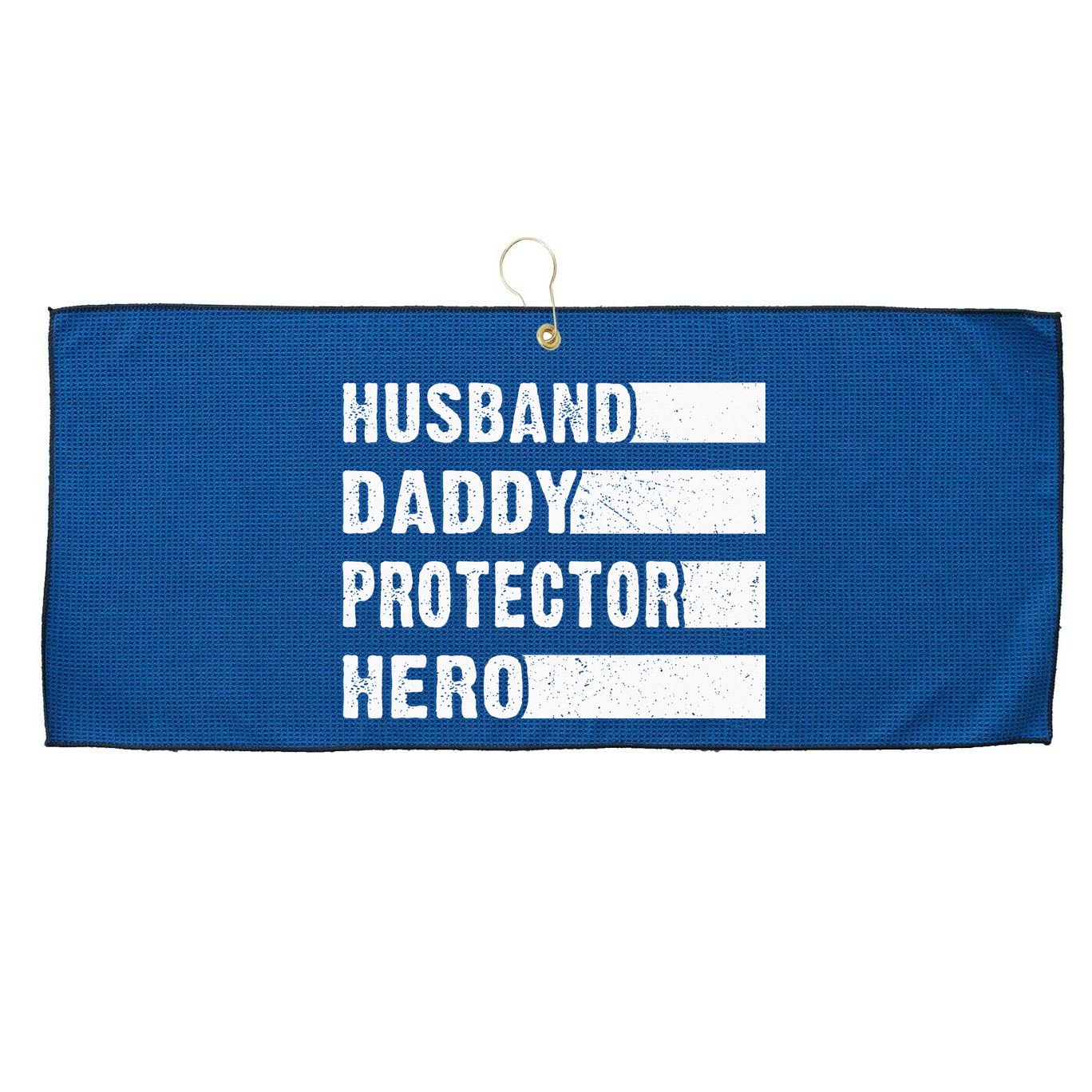 Husband Daddy Protector Hero Large Microfiber Waffle Golf Towel