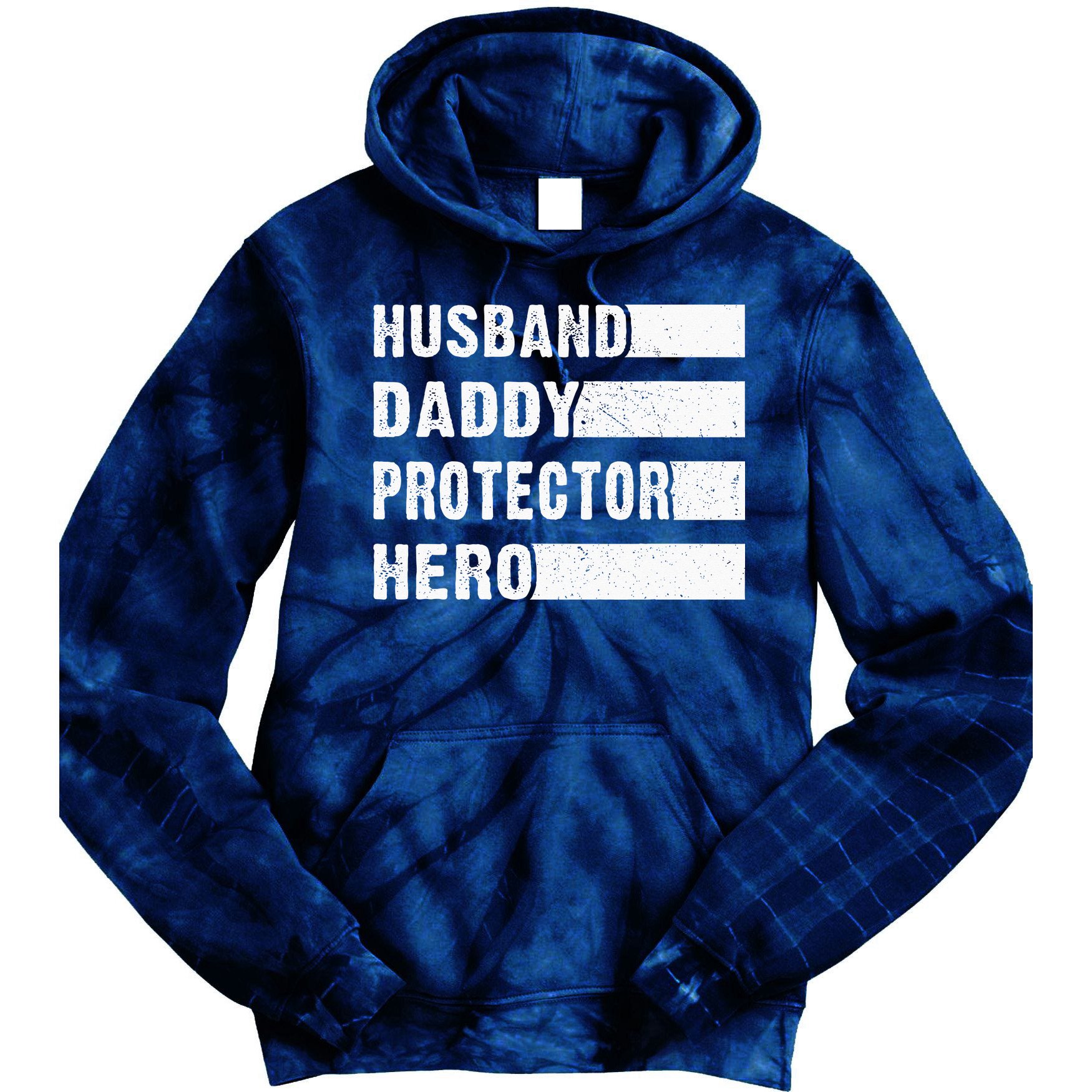 Husband Daddy Protector Hero Tie Dye Hoodie