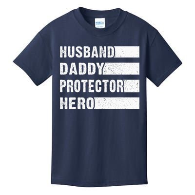 Husband Daddy Protector Hero Kids T-Shirt