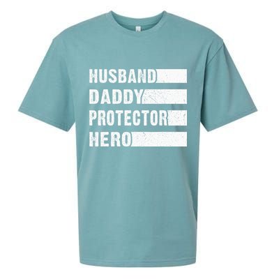Husband Daddy Protector Hero Sueded Cloud Jersey T-Shirt