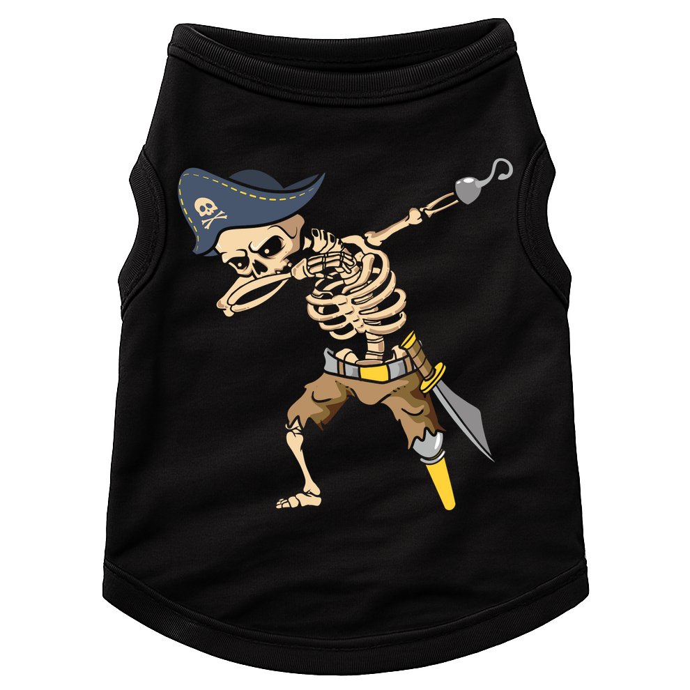 Halloween Dabbing Pirate Skeleton Doggie Tank