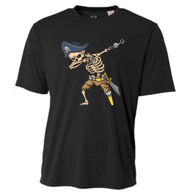 Halloween Dabbing Pirate Skeleton Cooling Performance Crew T-Shirt