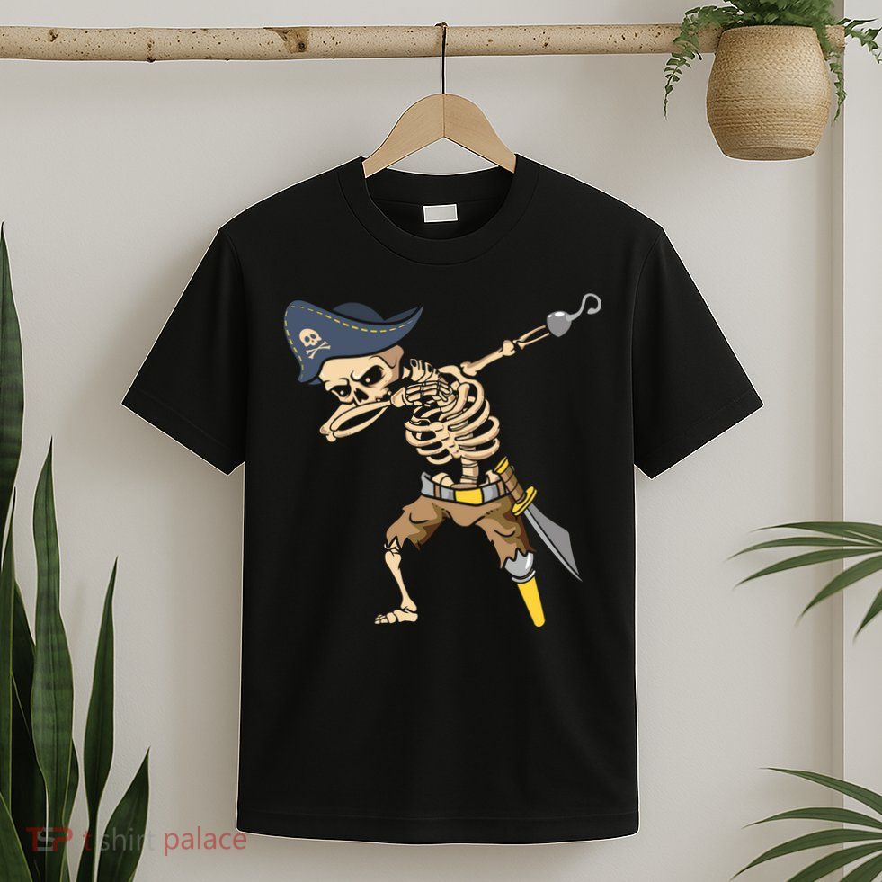 Halloween Dabbing Pirate Skeleton T-Shirt