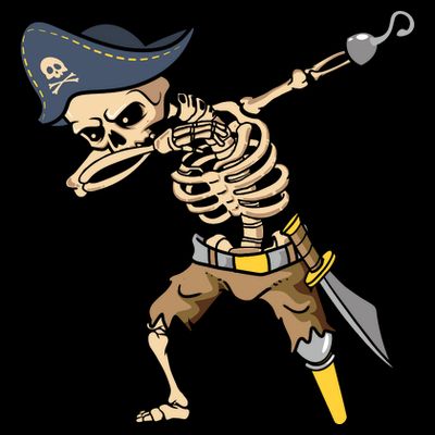 Halloween Dabbing Pirate Skeleton T-Shirt
