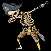 Halloween Dabbing Pirate Skeleton Sustainable Bucket Hat