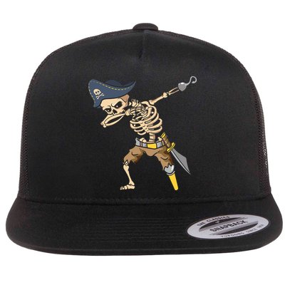 Halloween Dabbing Pirate Skeleton Flatbill Hat