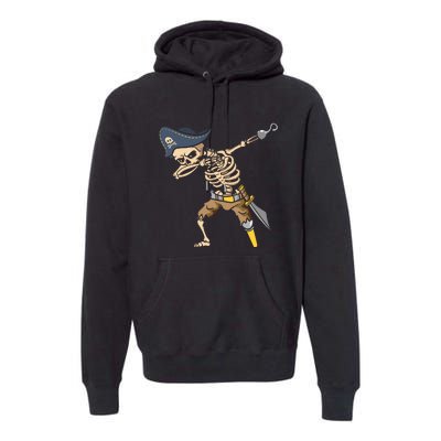 Halloween Dabbing Pirate Skeleton Premium Hoodie