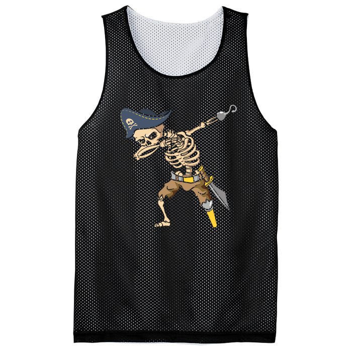 Halloween Dabbing Pirate Skeleton Mesh Reversible Basketball Jersey Tank