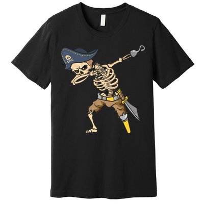 Halloween Dabbing Pirate Skeleton Premium T-Shirt