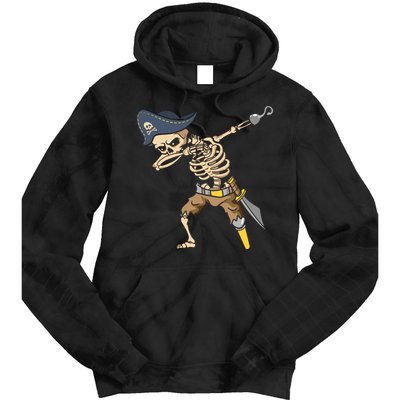 Halloween Dabbing Pirate Skeleton Tie Dye Hoodie