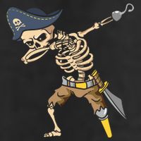 Halloween Dabbing Pirate Skeleton Hat