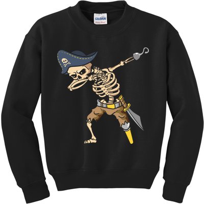 Halloween Dabbing Pirate Skeleton Kids Sweatshirt