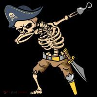 Halloween Dabbing Pirate Skeleton Kids T-Shirt