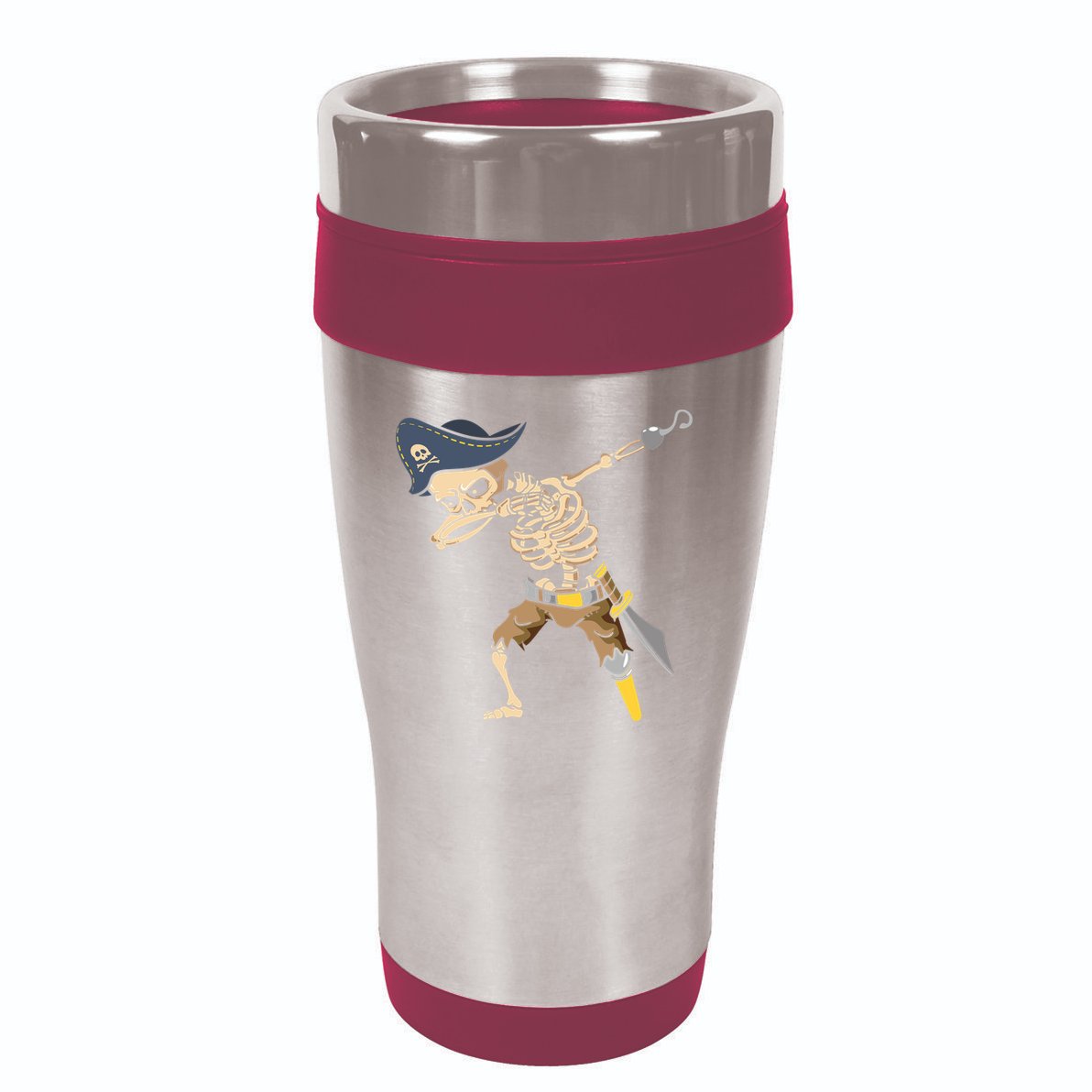 Halloween Dabbing Pirate Skeleton 16oz Travel Tumbler