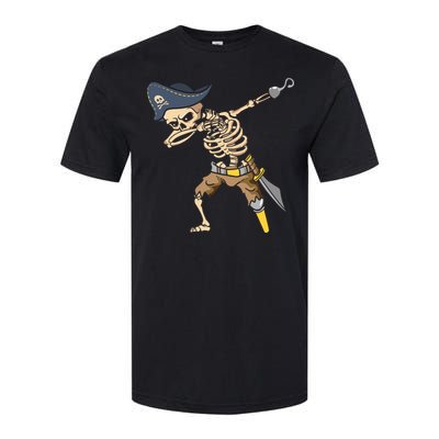 Halloween Dabbing Pirate Skeleton Softstyle CVC T-Shirt