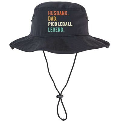 Husband Dad Pickleball Legend Funny Dad Pickleball Bucket Hat