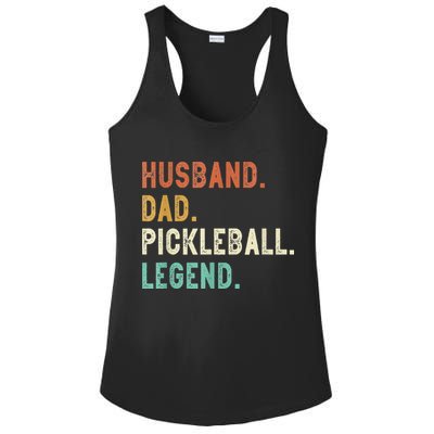 Husband Dad Pickleball Legend Funny Dad Pickleball Ladies PosiCharge Competitor Racerback Tank