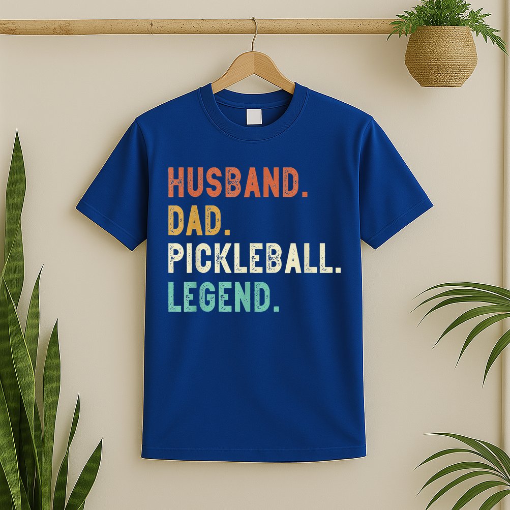 Husband Dad Pickleball Legend Funny Dad Pickleball T-Shirt
