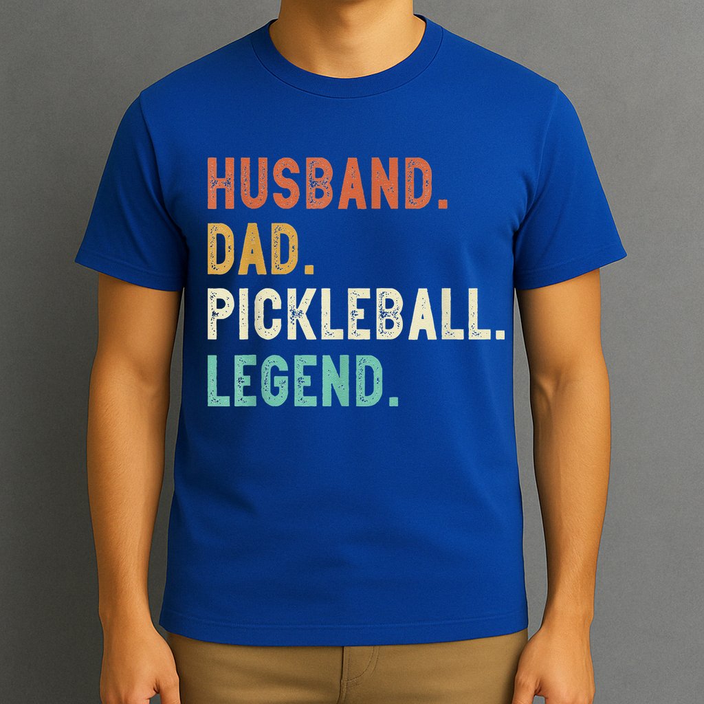 Husband Dad Pickleball Legend Funny Dad Pickleball T-Shirt