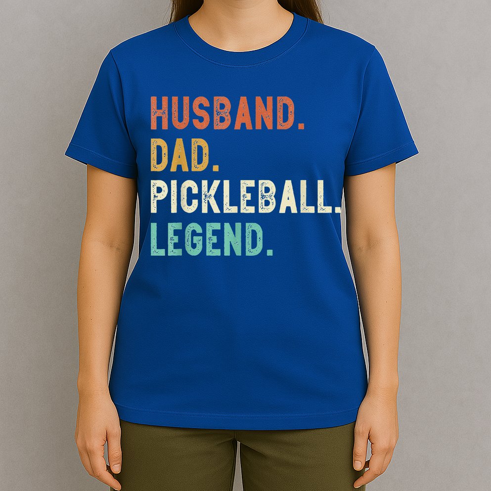 Husband Dad Pickleball Legend Funny Dad Pickleball T-Shirt