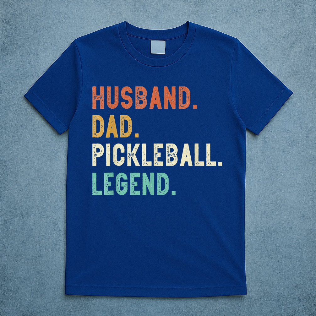 Husband Dad Pickleball Legend Funny Dad Pickleball T-Shirt