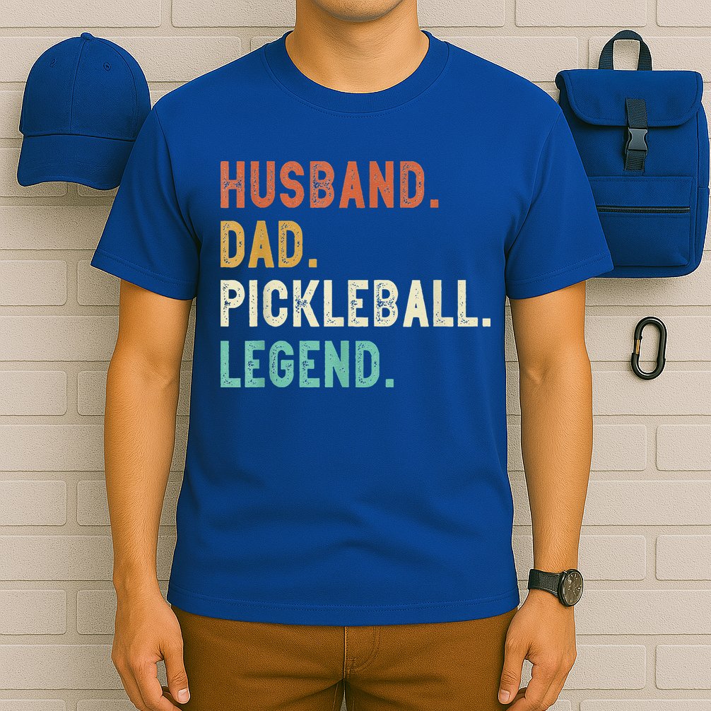 Husband Dad Pickleball Legend Funny Dad Pickleball T-Shirt