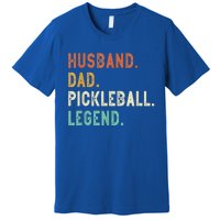 Husband Dad Pickleball Legend Funny Dad Pickleball Premium T-Shirt