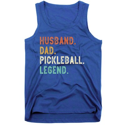 Husband Dad Pickleball Legend Funny Dad Pickleball Tank Top