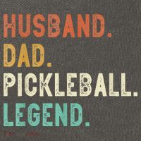 Husband Dad Pickleball Legend Funny Dad Pickleball Cotton Canvas Backpack