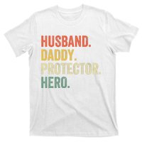 Husband Daddy Protector Hero Father's Day Vintage Retro T-Shirt