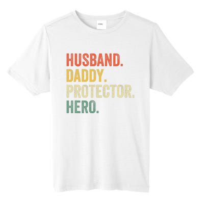 Husband Daddy Protector Hero Father's Day Vintage Retro Tall Fusion ChromaSoft Performance T-Shirt