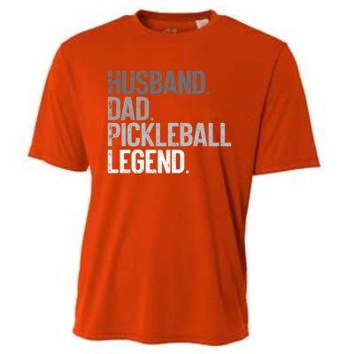 Husband Dad Pickelball Legend Funny Pickleball Player Gift Cooling Performance Crew T-Shirt