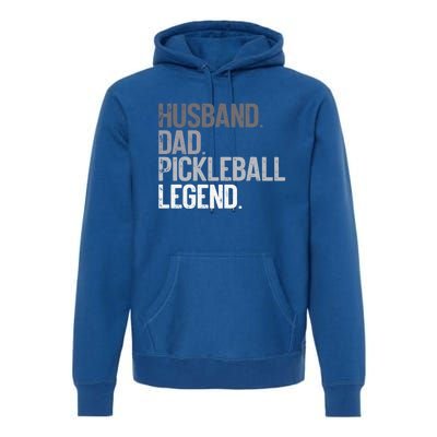 Husband Dad Pickelball Legend Funny Pickleball Player Gift Premium Hoodie