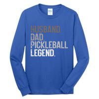 Husband Dad Pickelball Legend Funny Pickleball Player Gift Tall Long Sleeve T-Shirt