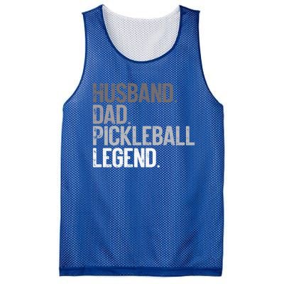 Husband Dad Pickelball Legend Funny Pickleball Player Gift Mesh Reversible Basketball Jersey Tank