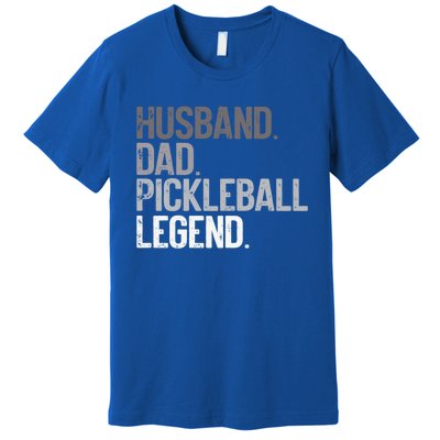 Husband Dad Pickelball Legend Funny Pickleball Player Gift Premium T-Shirt