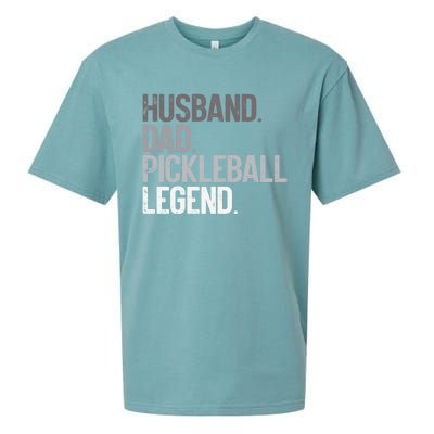 Husband Dad Pickelball Legend Funny Pickleball Player Gift Sueded Cloud Jersey T-Shirt