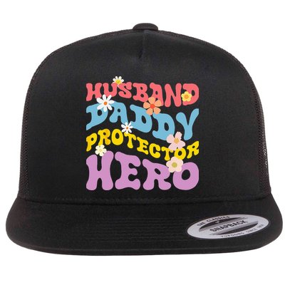 Husband Daddy Protector Hero Flatbill Hat