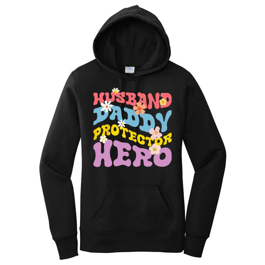 Husband Daddy Protector Hero Women's Pullover Hoodie