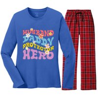 Husband Daddy Protector Hero Women's Long Sleeve Flannel Pajama Set 