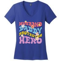 Husband Daddy Protector Hero Women's V-Neck T-Shirt