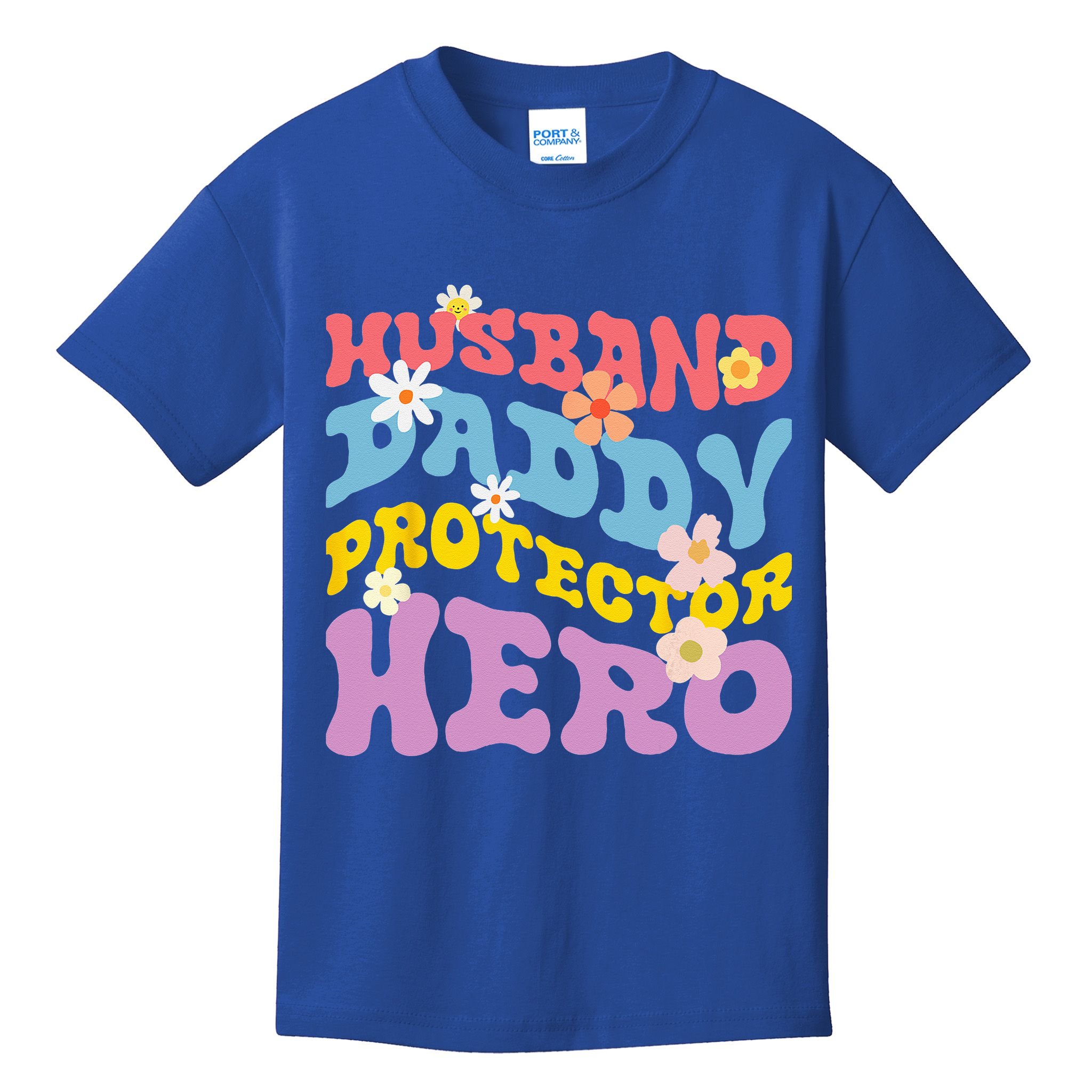 Husband Daddy Protector Hero Kids T-Shirt