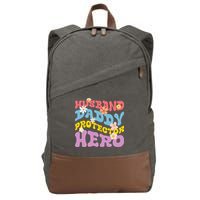 Husband Daddy Protector Hero Cotton Canvas Backpack