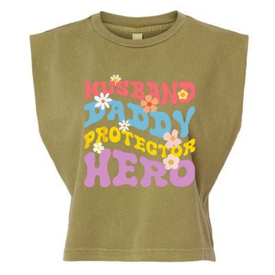 Husband Daddy Protector Hero Garment-Dyed Women's Muscle Tee