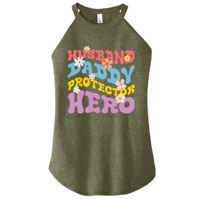 Husband Daddy Protector Hero Women's Perfect Tri Rocker Tank