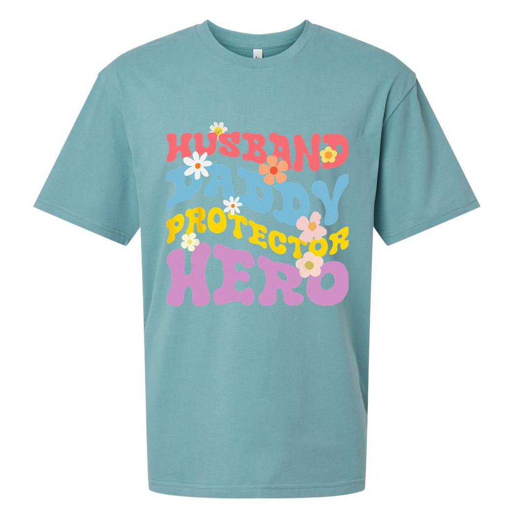 Husband Daddy Protector Hero Sueded Cloud Jersey T-Shirt