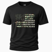 Husband Daddy Protector Hero Camouflage Flag Fathers Day Great Gift Cooling Performance Crew T-Shirt