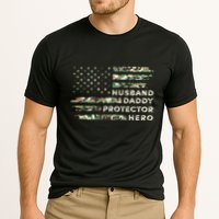 Husband Daddy Protector Hero Camouflage Flag Fathers Day Great Gift Cooling Performance Crew T-Shirt
