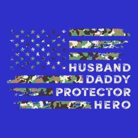 Husband Daddy Protector Hero Camouflage Flag Fathers Day Great Gift Visor