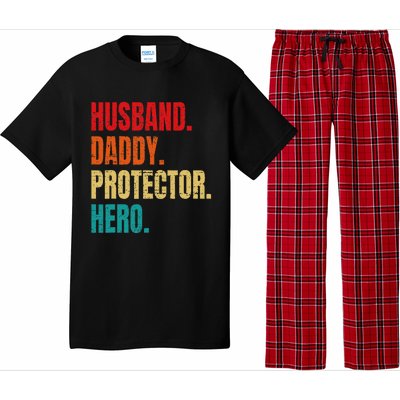 Husband Daddy Protector Hero Fathers Day Husband Birthday Pajama Set